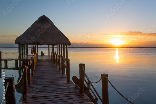 Early Morning, Dock, Rancho Encantado Eco-Resort and Spa, Bacalar, Quintana Roo, Mexico photo