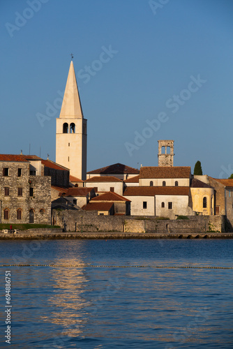 Tower of Euphrasian Bascilica, UNESCO World Heritage Site, Old Town, Porec, Croatia photo