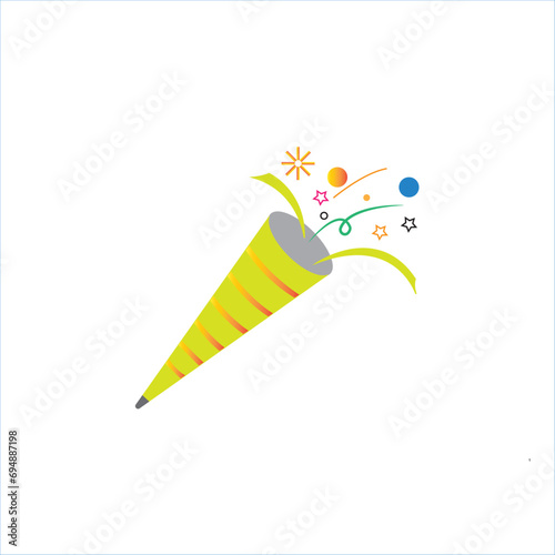 New year's trumpet vector design icon