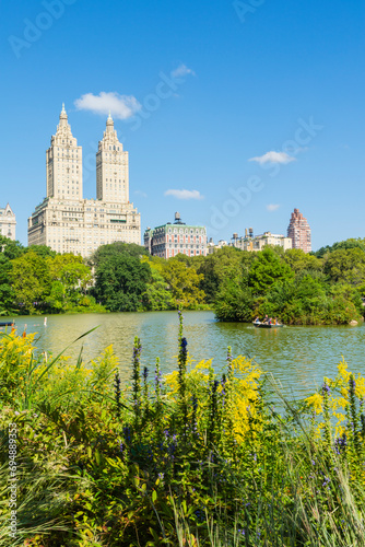 The Lake, Central Park with the San Remo Building beyond, Manhattan, New York City, New York, United States of America photo