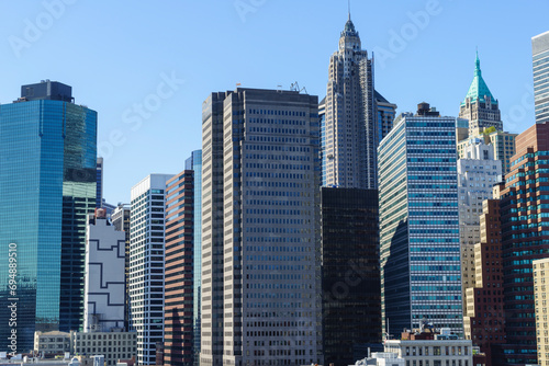Modern skyscrapers in Lower Manhattan's Financial District, New York City, New York, United States of America photo