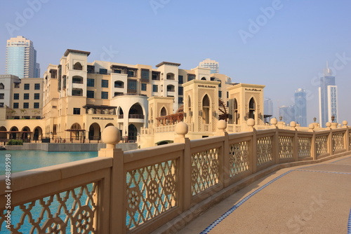 The Moorish style Souk Al Bahar, Downtown Burj Dubai, Dubai, United Arab Emirates, Middle East photo