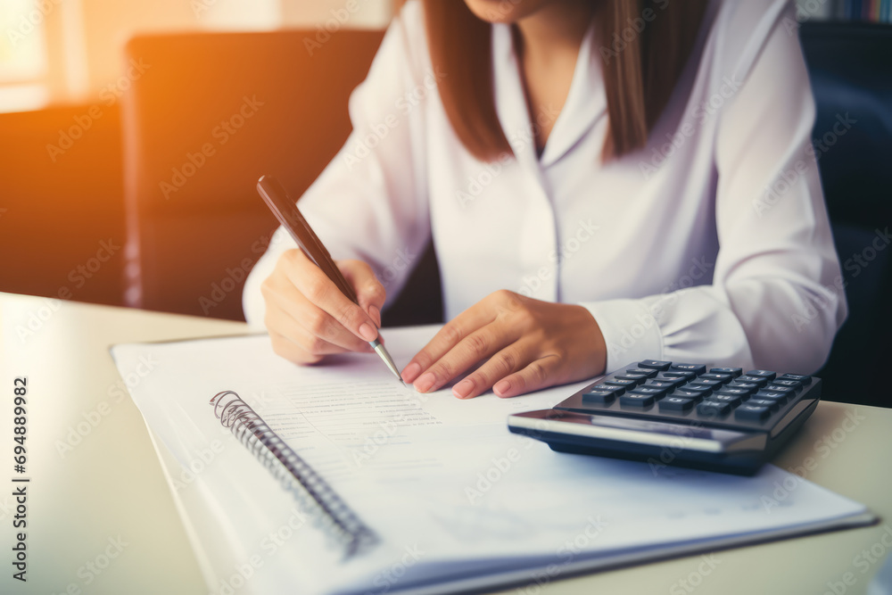 Executing Financial Planning: Businesswomen Strategize Daily Expenses Executing Financial Planning: Businesswomen Strategize Daily Expenses