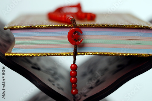 Quran and Tasbih (Muslim prayer beads), France photo