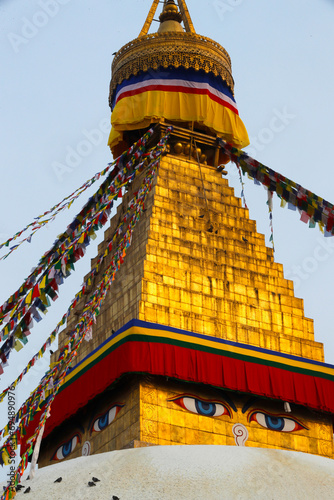 Bodnath (Boudhanath) stupa, the biggest Buddhist stupa in Kathmandu city, UNESCO World Heritage Site, Kathmandu, Nepal photo