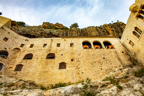 Our Lady of Hamatoura Orthodox Monastery, Kannoubine Valley, Lebanon, Middle East photo