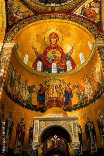 Chancel, Saint Paul Melkite (Greek Catholic) Cathedral, Harissa, Lebanon, Middle East photo