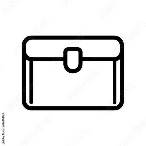 Laptop handbag icon. Notebook case, businessman, briefcase. Vector illustration
