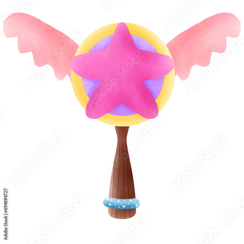 Принти на полотні flower, nature, toy, color, pink, spring, illustration, windmill, vector, floral