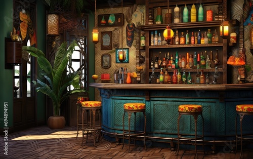 Fototapeta Naklejka Na Ścianę i Meble -  Beautiful and modern Bar, amazing design