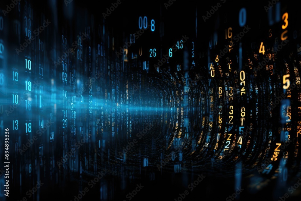 Binary Realistic tech colorful background modern devices. Ai generated ...