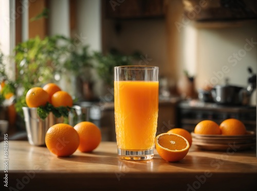 orange juice and oranges