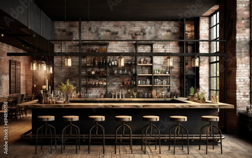 Foto Beautiful and modern Bar, amazing design