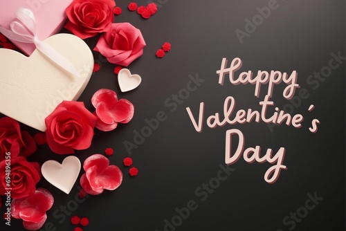 Happy valentines day greeting card and social media post background 