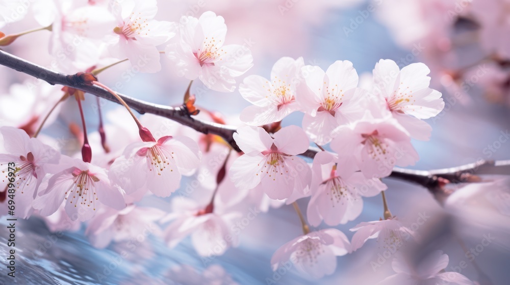 Japanese sakura with transparent