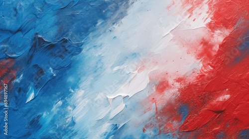 Red and blue abstract oil paint grunge background.