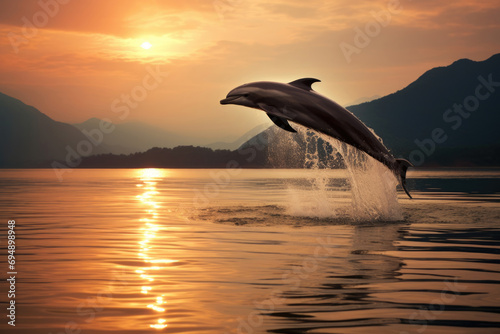An Irrawaddy dolphin leaps from the warm waters of the Andaman Sea © Venka