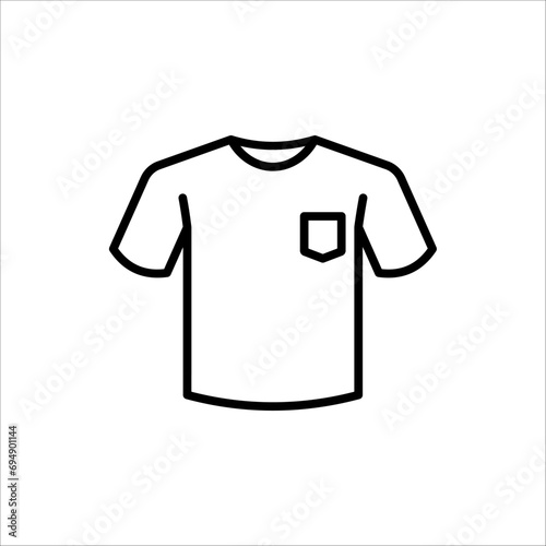 T-shirt icon. Clothing symbol. Tee logo for mobile concept and web design