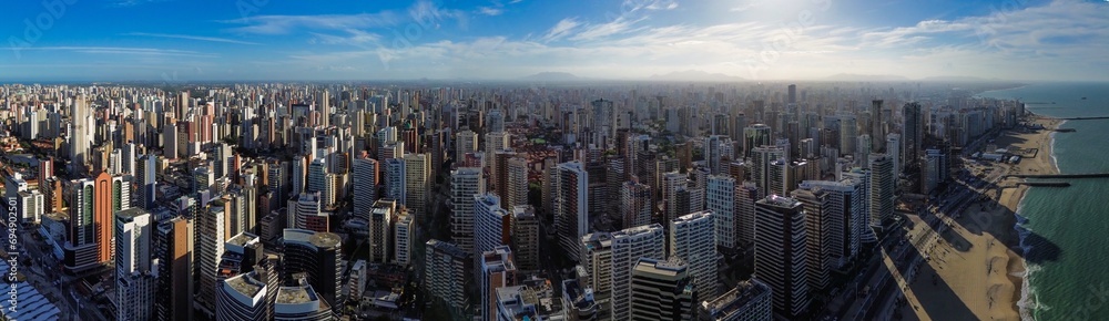 Vista aérea panorâmica de Fortaleza, Brasil