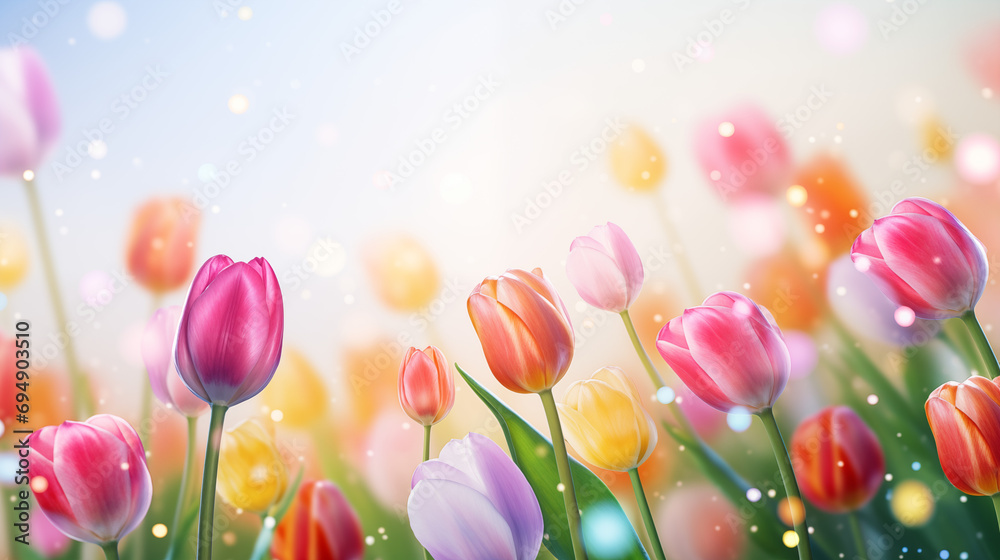 Tulips in spring on a sunny day Tulips in spring on a sunny day