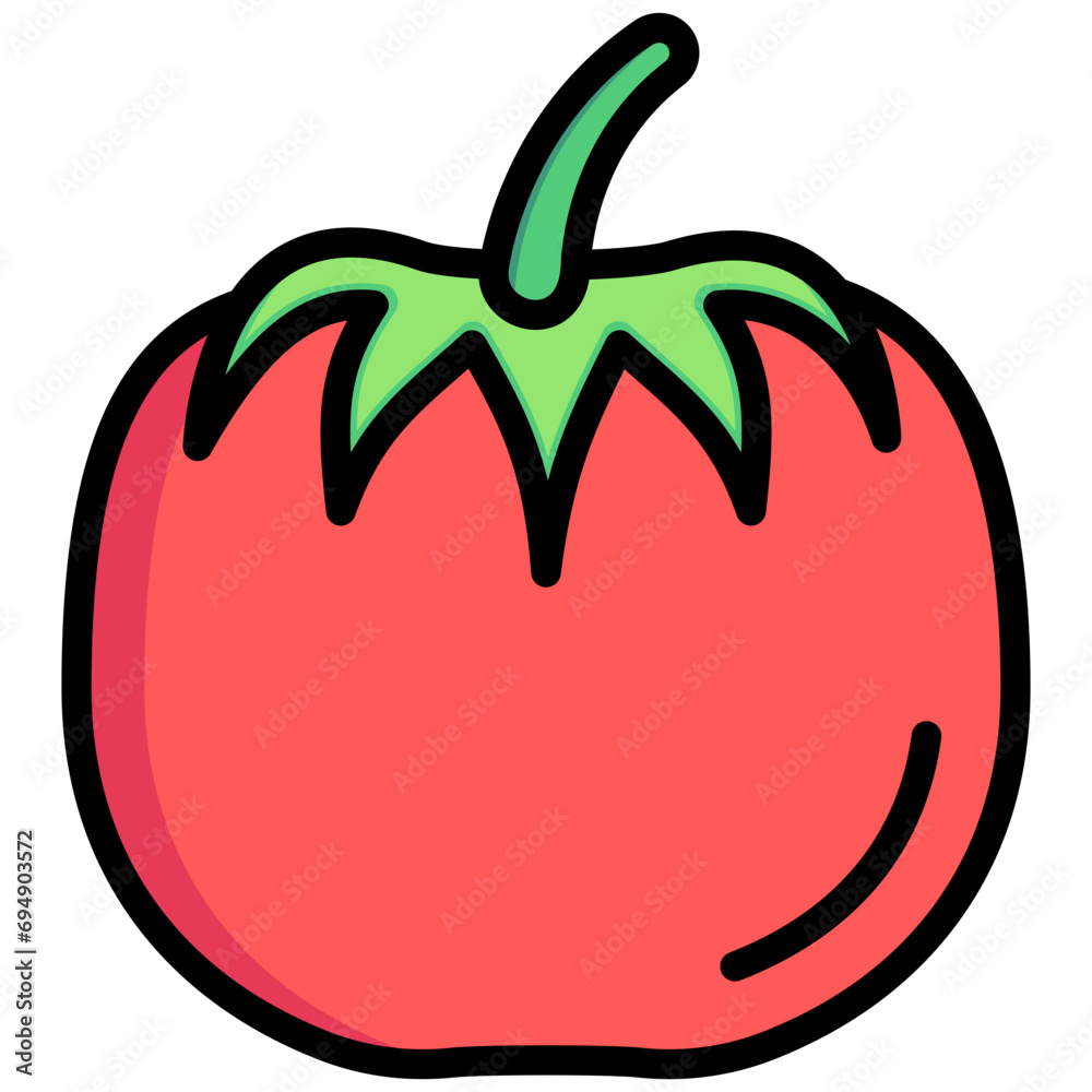 tomato lineal multi color icon, related to spring theme. for app and web development. tomato lineal multi color icon, related to spring theme. for app and web development.