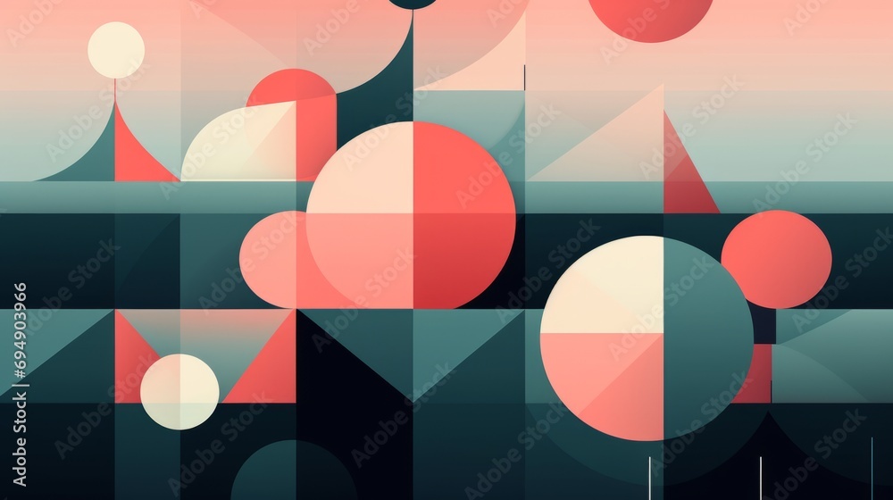 custom made wallpaper toronto digitalAbstract background made of minimal geometric shapes. Decorative colorful combination. Solid creative shapes.