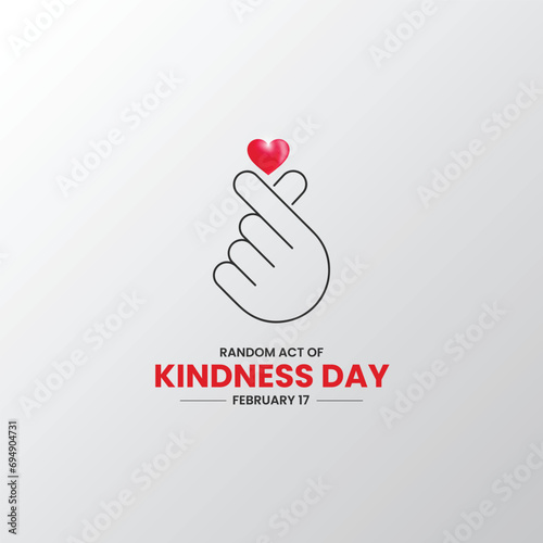 Random Acts of Kindness Day. Kindness  creative vector illustration. 