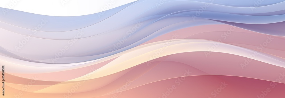 Fototapeta premium Abstract background with wavy lines and shapes in pastel colours