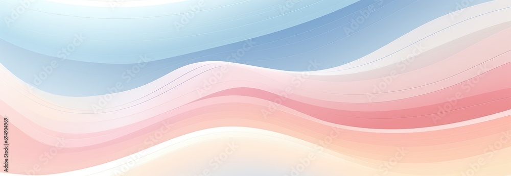 Fototapeta premium Abstract background with wavy lines and shapes in pastel colours