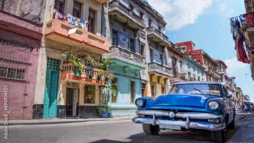 Havana, Cuba time lapse footage of buildings and streets photo