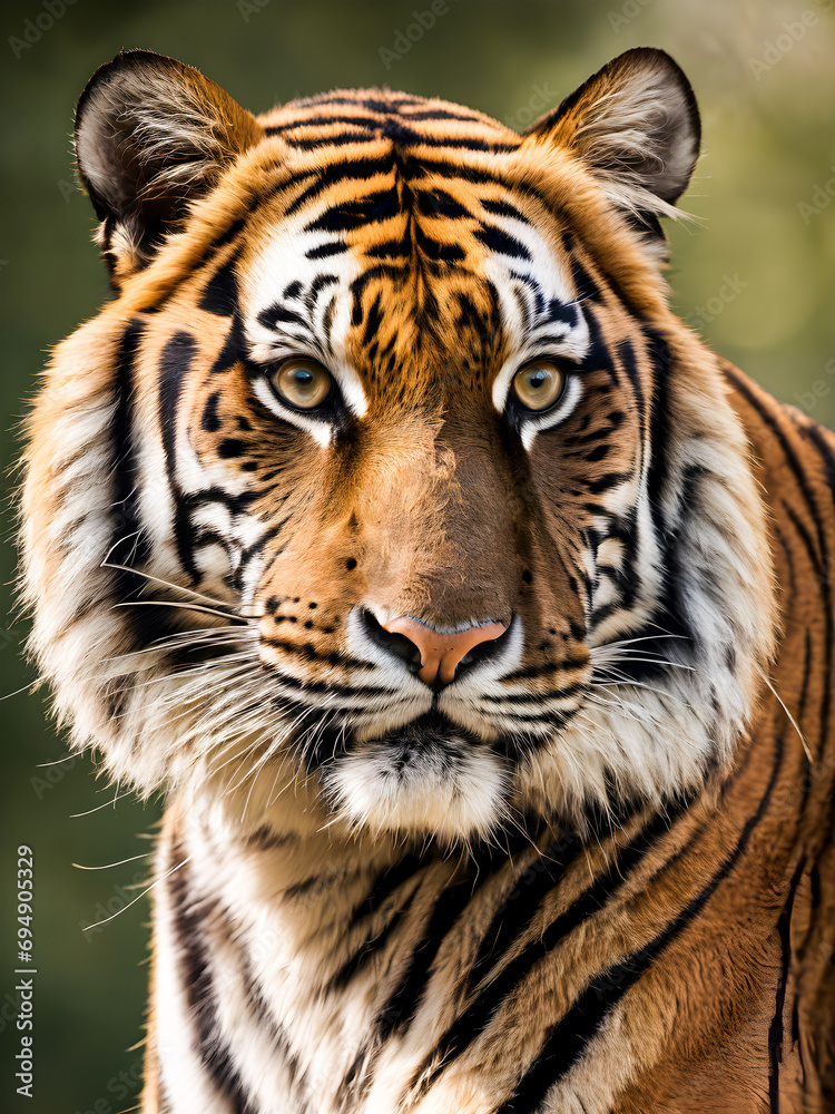 Fototapeta premium Portrait of Sumatran Tiger (Panthera tigris altaica)