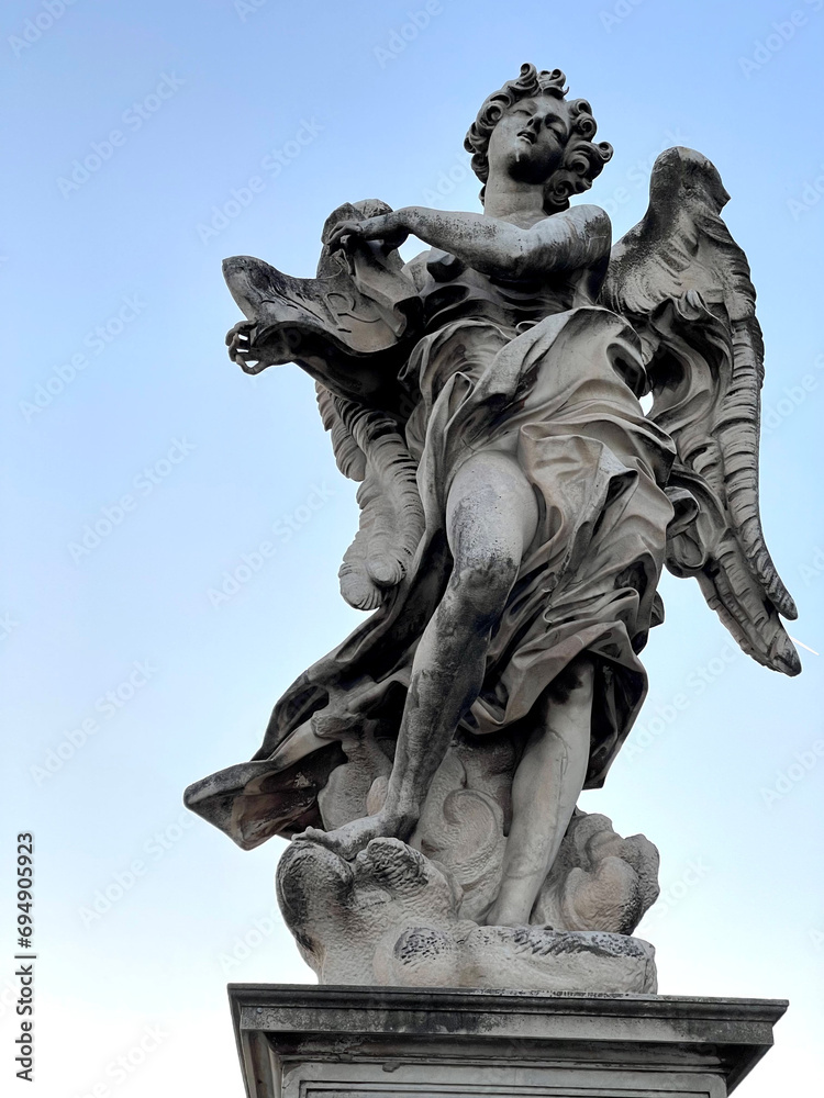 Graceful sculpture in Rome, a timeless masterpiece blending artistry with historic charm