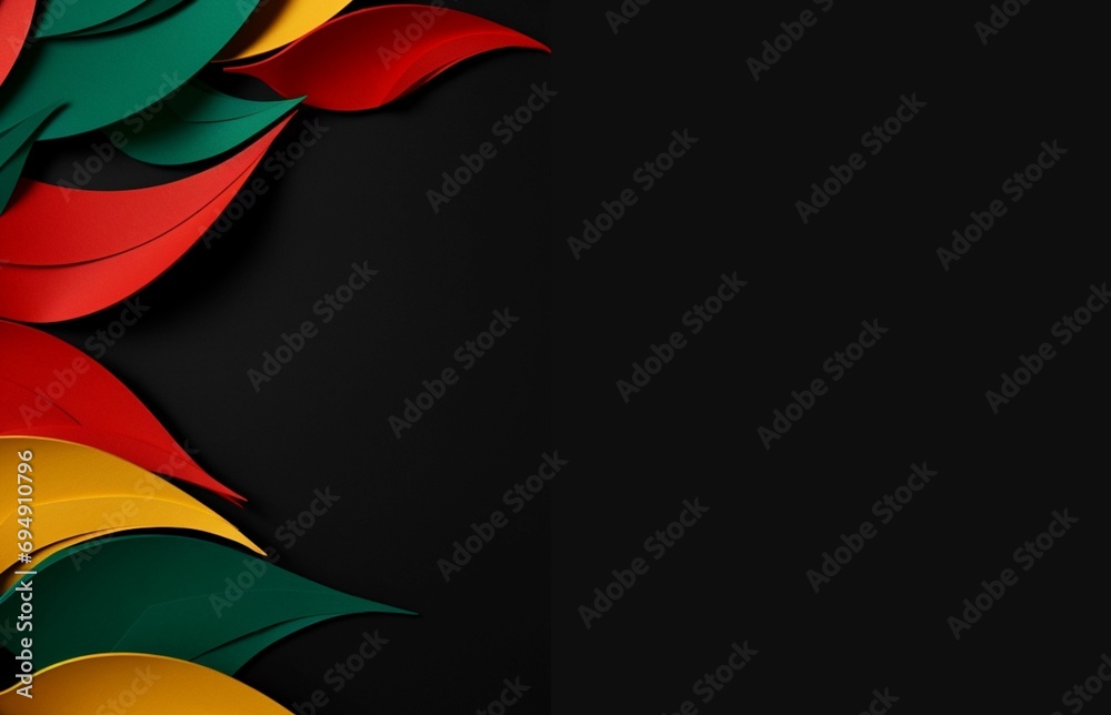 happy black history month wishing card and social media post background ...