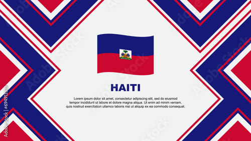 Canvas Print Haiti Flag Abstract Background Design Template
