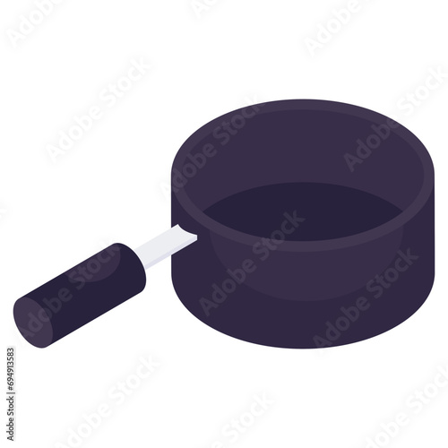 A colored design icon of saucepan 