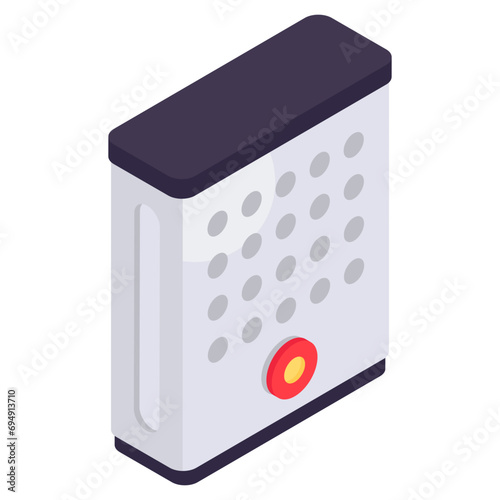 A unique design icon of air purifier 