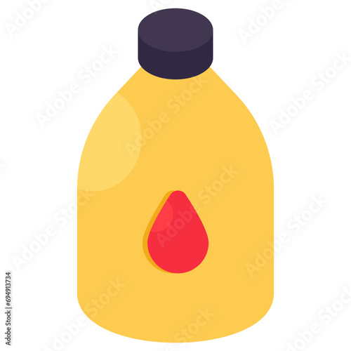 An editable design icon of water bottle 