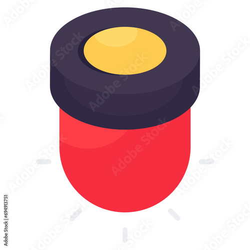 Revolving red light icon, vector design of siren