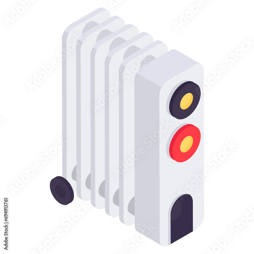 An icon design of electric heater