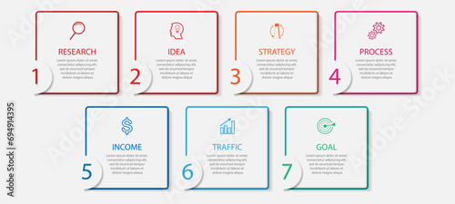 business infographic template. thin line design
with icons, text, number and 2 options or steps.
used for process diagrams, workflow layouts, flowcharts, infographics, 
and your presentations