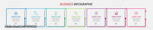 business infographic template. thin line design
with icons, text, number and 2 options or steps.
used for process diagrams, workflow layouts, flowcharts, infographics, 
and your presentations