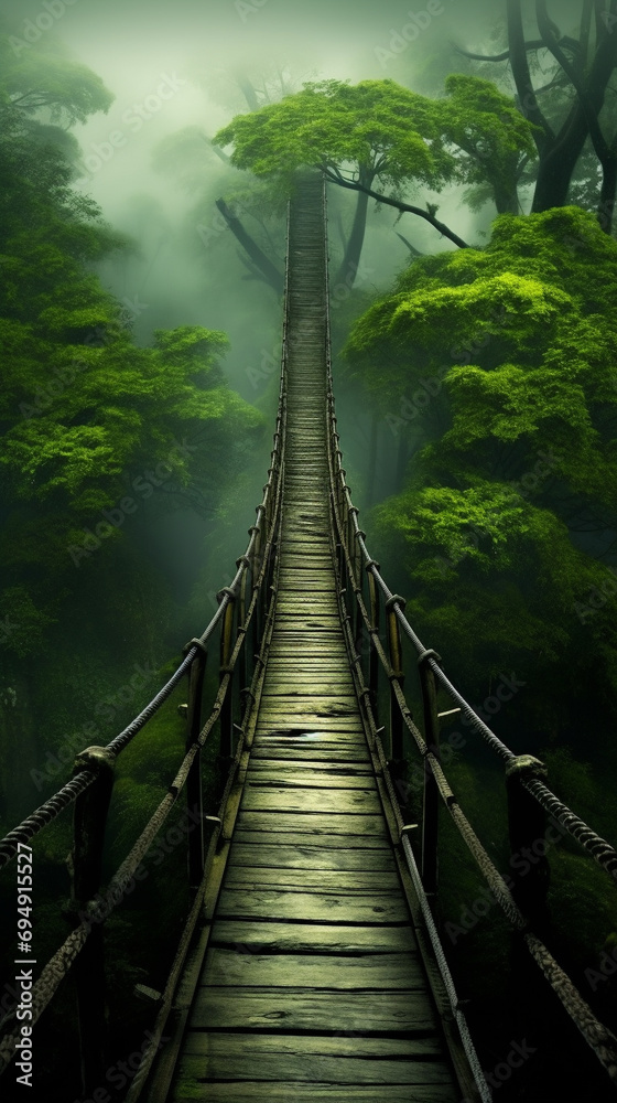 Fototapeta bridge in the forest