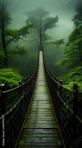 wooden bridge in the forest © Wendelin