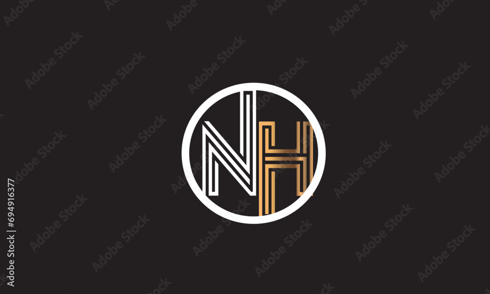 NH, HN , H , N , Abstract Letters Logo Monogram NH, HN , H , N , Abstract Letters Logo Monogram