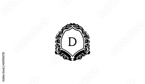 Luxury Alphabetical Card Logo D