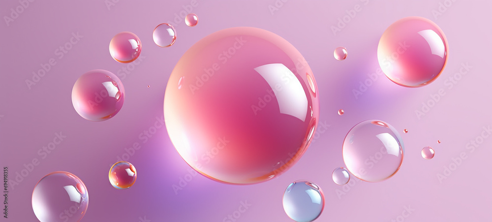 colorful bubbles water drops background