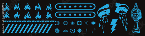 Icon Logo Y2k style, streetwear, Futuristic, Cyber y2k, Retro Futurist, Graphic Geometric, Technology, Star