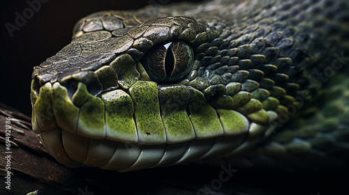 Close-up portrait of a snake. Reptile.