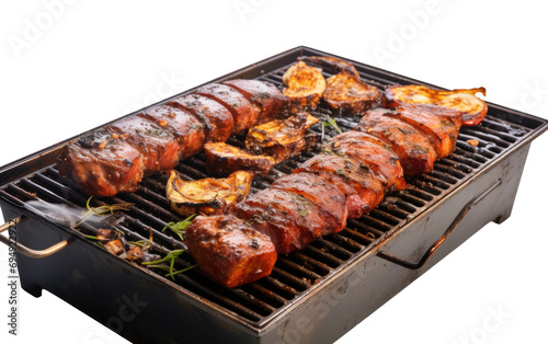 Grill and Stone Harmony On Transparent Background
