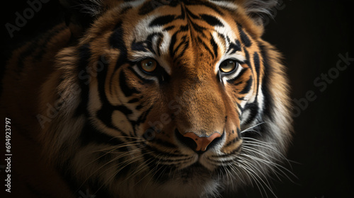 photo capturing the focused eyes of a majestic Bengal tiger © Possibility Pages